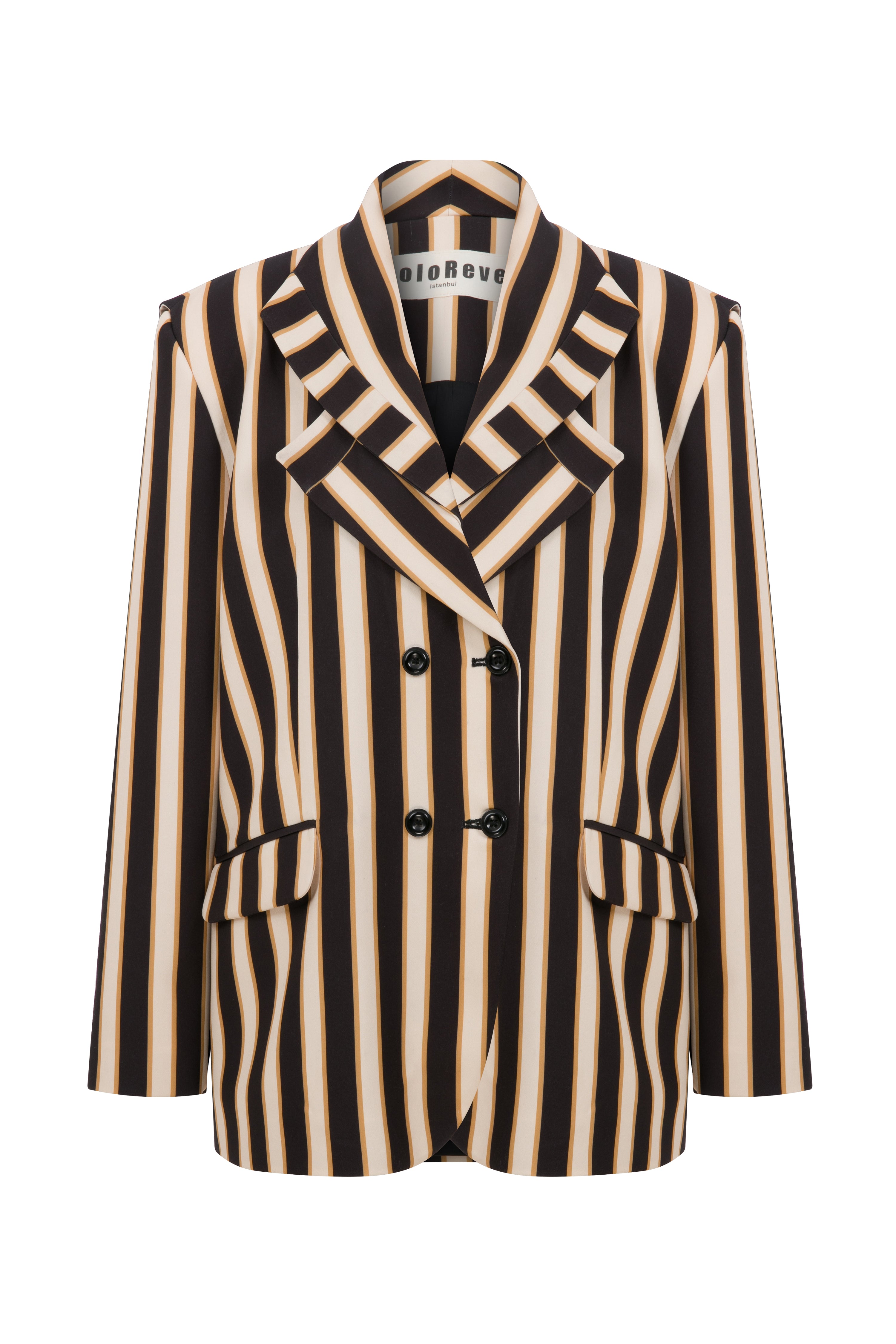 Brown Striped Blazer